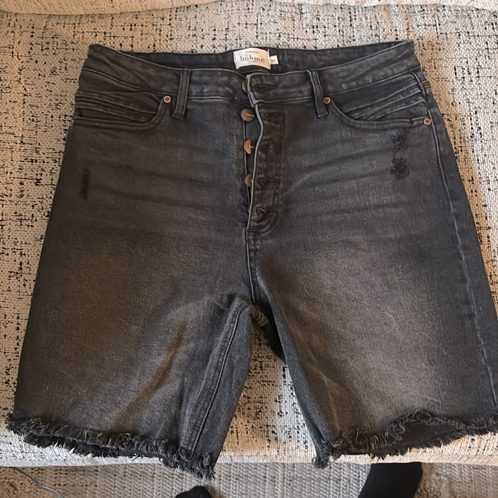 Never worn bohme size 31 black denim shorts